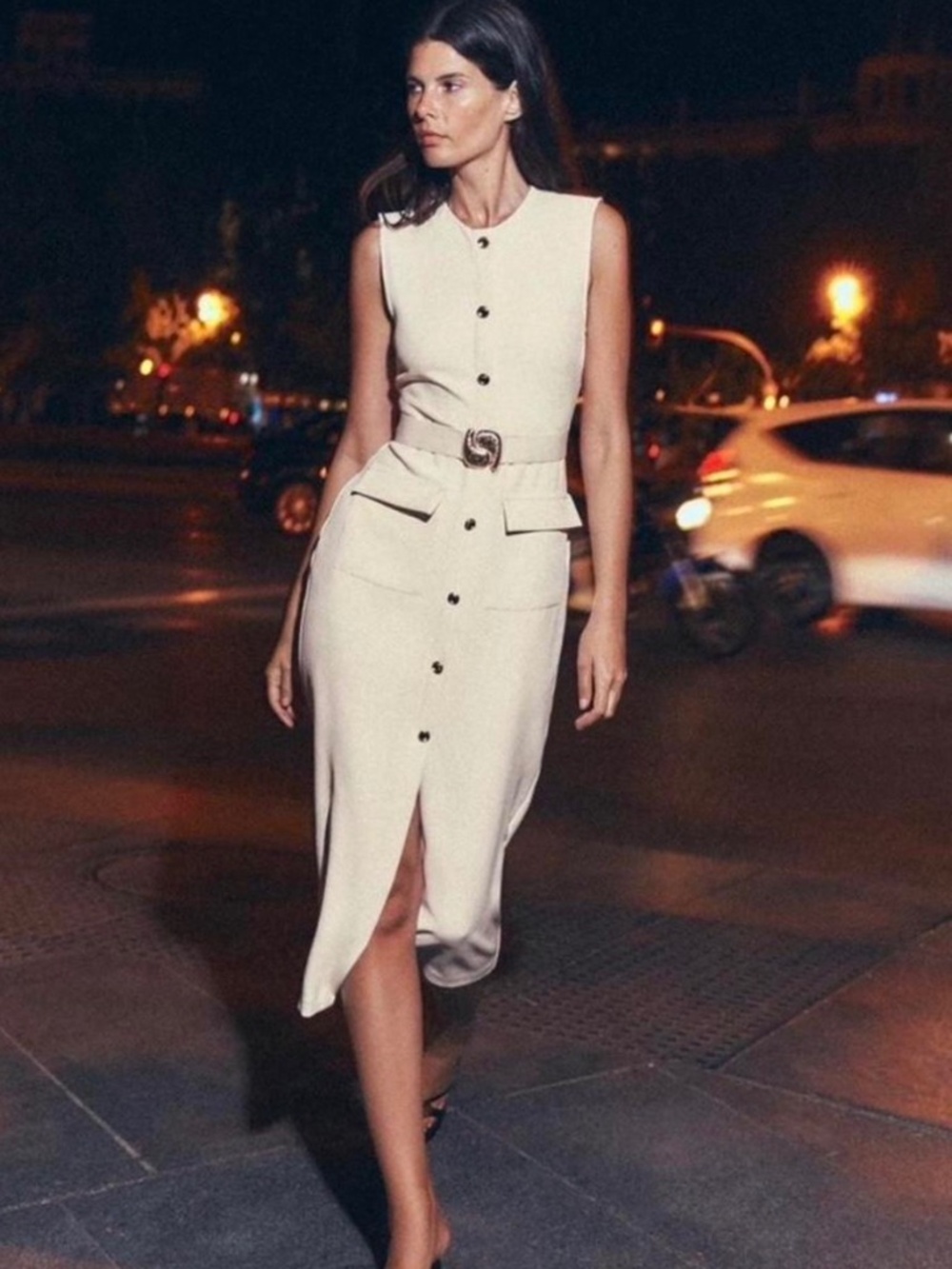 Zara Ecru Midi Dress